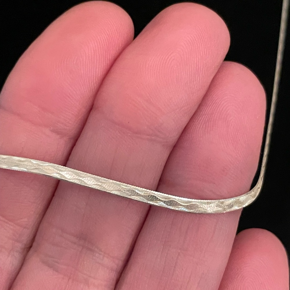 24 Inch Two-Sided Solid Sterling Silver Stamped 9… - image 4